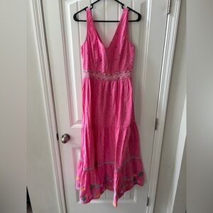 Crown & Ivy Embroidered Cutout Maxi Dress Sz 6
